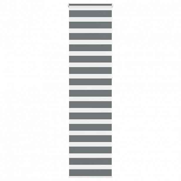 vidaXL Zebra roleta tmavě šedá 60x230 cm šířka látky 55,9 cm polyester