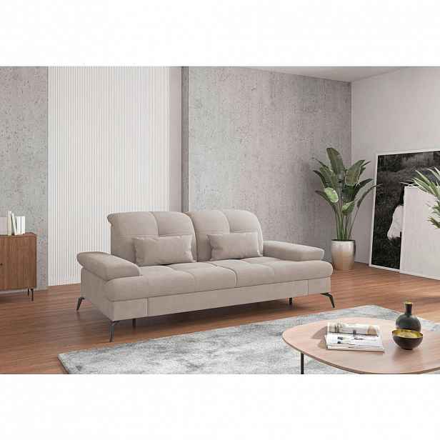Sit & More TŘÍMÍSTNÁ POHOVKA, textil, šedobéžová