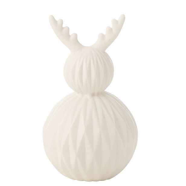 Bílá porcelánová lampa jelen Deer Led - Ø 13*23 cm J-Line by Jolipa