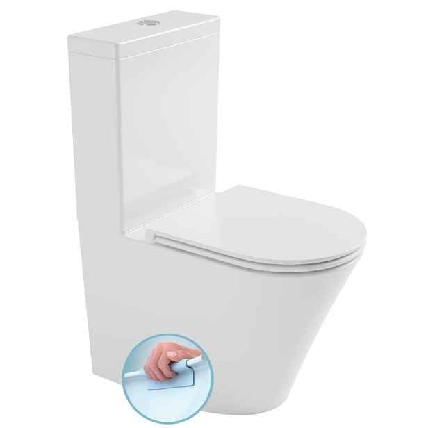 Bruckner FEIN WC kombi, Rimless, spodní/zadní odpad, bílá