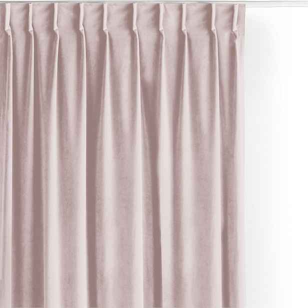 Filumi Závěs velvetový matný flex do kuchyně Světle Růžový 265x300