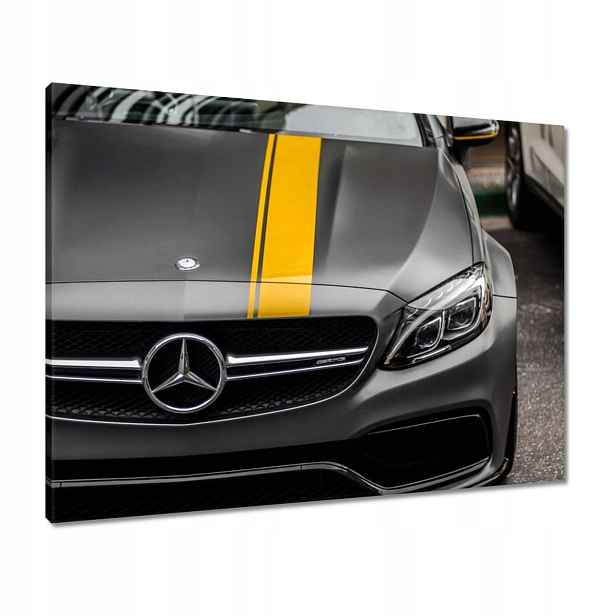 Obrazy 80x60 Mercedes Amg Žlutý proužek