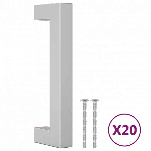 vidaXL Nábytkové úchytky 20 ks stříbrné 96 mm nerezová ocel