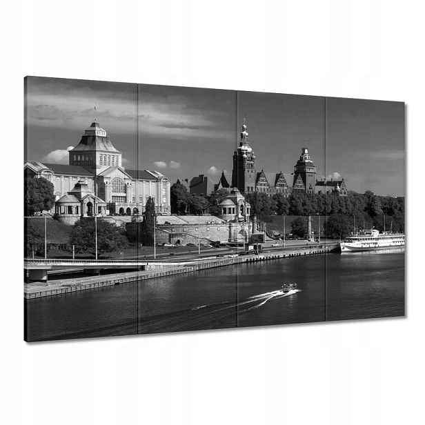 Obrazy 120x80 Černobílý Štětín