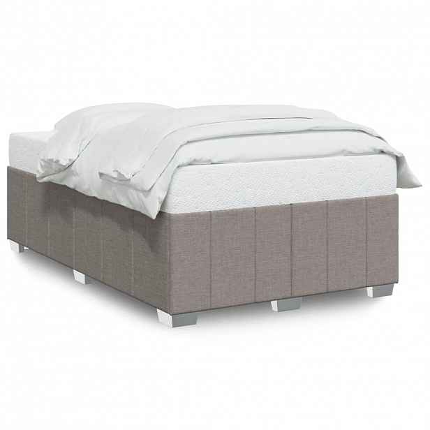 vidaXL Rám postele bez matrace taupe 120 x 200 cm textil