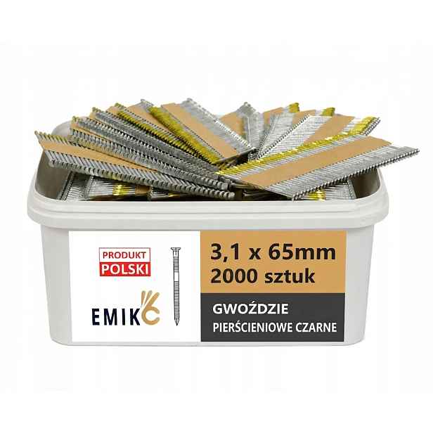 Hřebíky do hřebíkovačky spojované papírem 3,1x65mm 34° 2000ks Czp pla 9ks