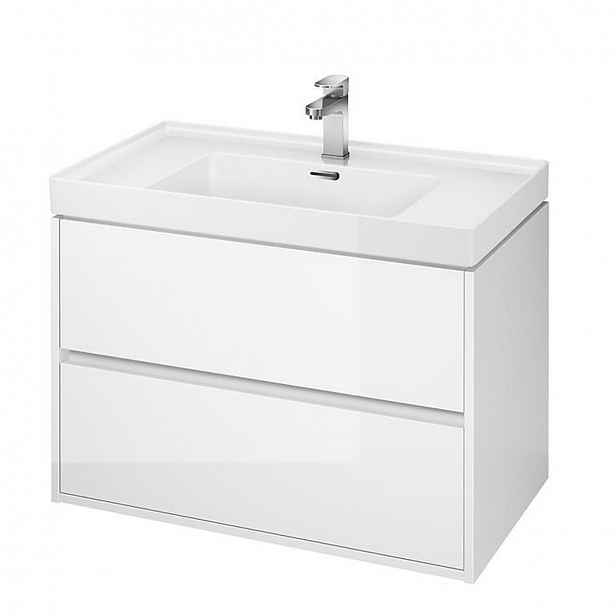Koupelnová skříňka pod umyvadlo Cersanit CREA 79,4x53,3x45 cm bílá lesk S924-004