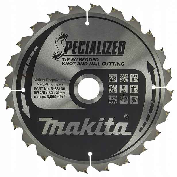 Řezací kotouč Specialized Makita B-33130 235 mm 3 mm 2,3 mm 23° 1 kus
