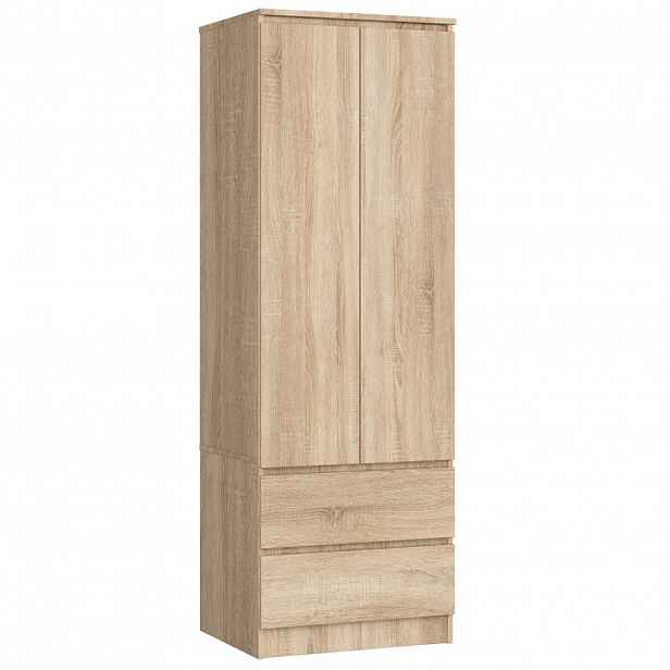 Šatní skříň se šuplíky 60 cm WREN - dub sonoma