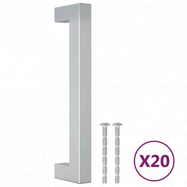 vidaXL Nábytkové úchytky 20 ks stříbrné 128 mm nerezová ocel
