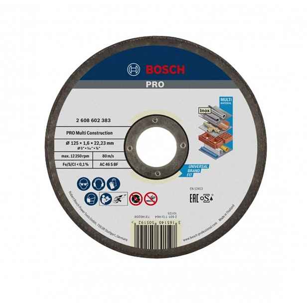Bosch - Řezný kotouč na stavební materiály 125x22,23 mm 2608602383