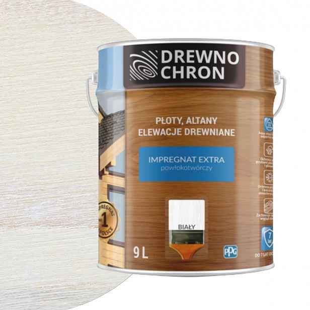 Drewnochron Impregnát Extra na dřevo 9L Bílý