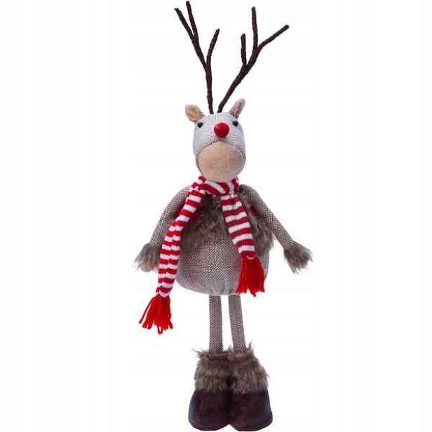 Sob stojící 48 cm, vánoční figurka, červenohnědá