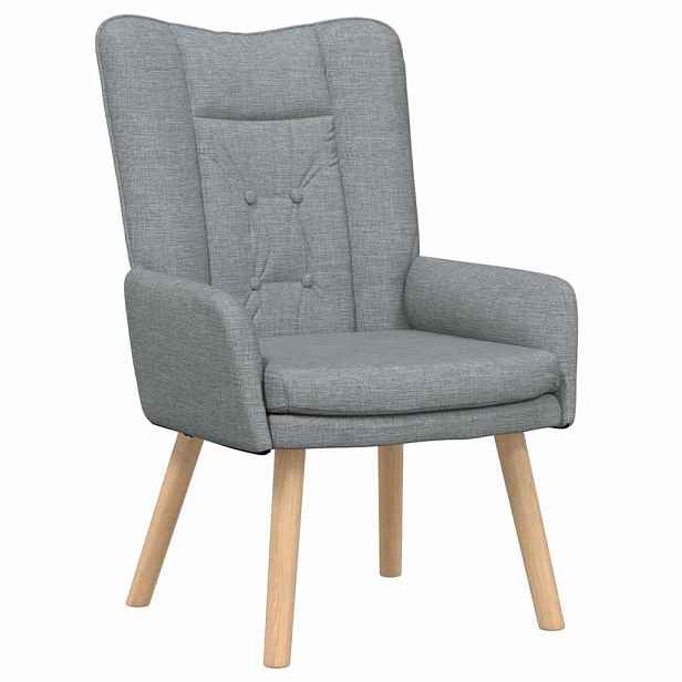 vidaXL křeslo Světle šedá 63 x 67 x 94 cm Tkanina a překližka