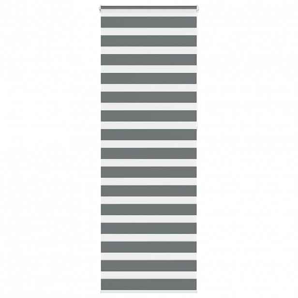 vidaXL Zebra roleta tmavě šedá 75x230 cm šířka látky 70,9 cm polyester