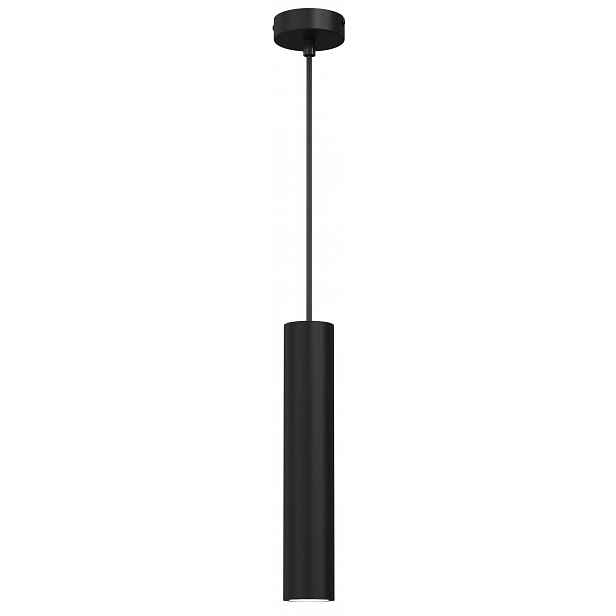 Závěsná lampa Raito Černá 1xGU10 stropní trubka nastavitelná výška obývací pokoj