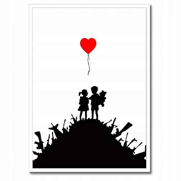 Plakáty v rámu 50x70 Banksy Děti nahoře