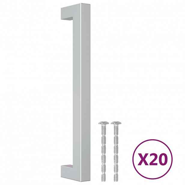 vidaXL Nábytkové úchytky 20 ks stříbrné 160 mm nerezová ocel