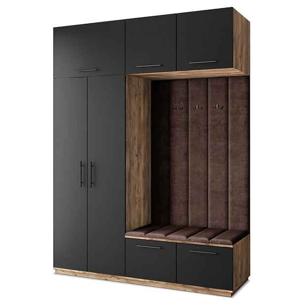 MASSENO MODERNÍ PŘEDSÍŇOVÁ SESTAVA REMA, 180/240/60 cm, dub Lefkas