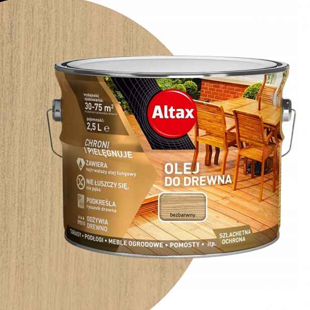 Altax Olej na dřevo 2,5L Bezbarvý