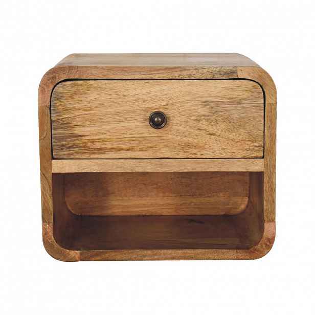 Artisan Furniture NOČNÍ SKŘÍŇKA Dub jantarový, 2 zásuvky a šroubové nohy, světle hnědá