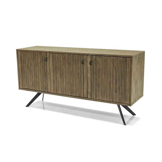 LivinHill Komoda Massa 160 cm z masivu hnědá/grafit