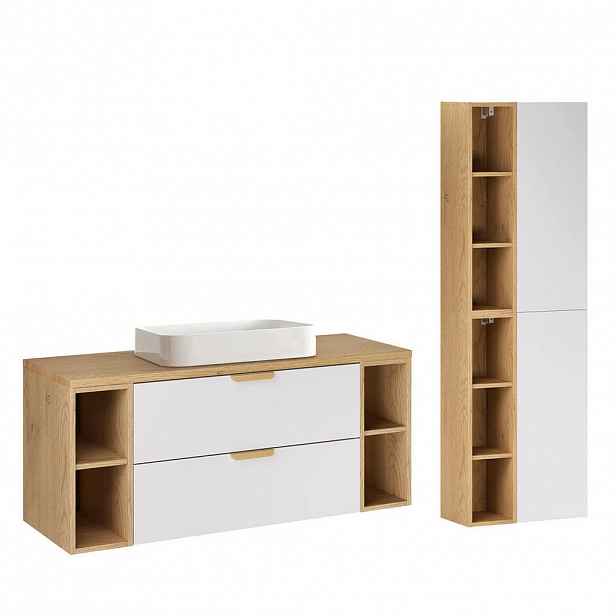 Petits-meubles KOUPELNOVÝ NÁBYTEK 120.6cm Oria 2er-Set Bílá