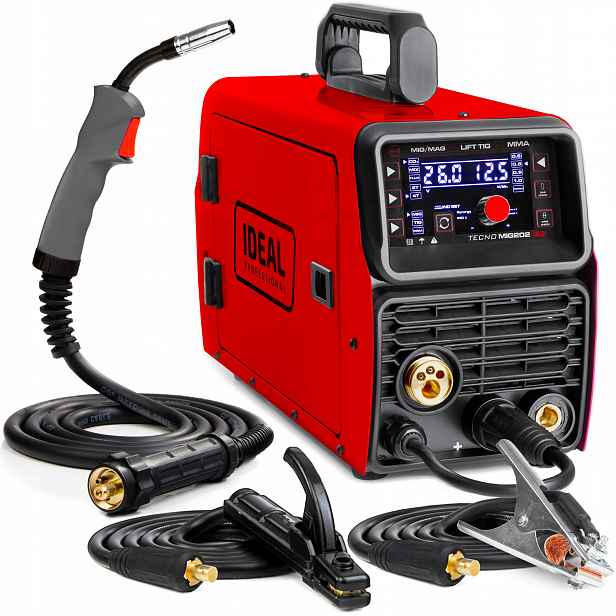 Svářečka Migomat Ideal Tecno Mig 202 Led Mma Tig Synergie 200A Igbt Alu