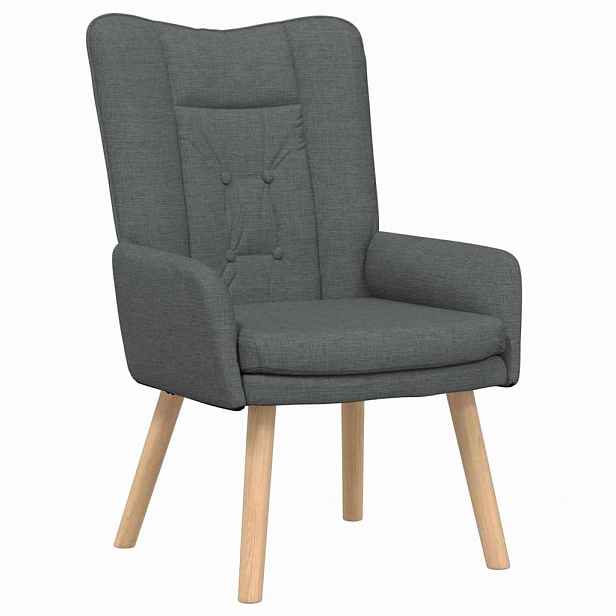vidaXL křeslo Tmavě šedá 63 x 67 x 94 cm Tkanina a překližka
