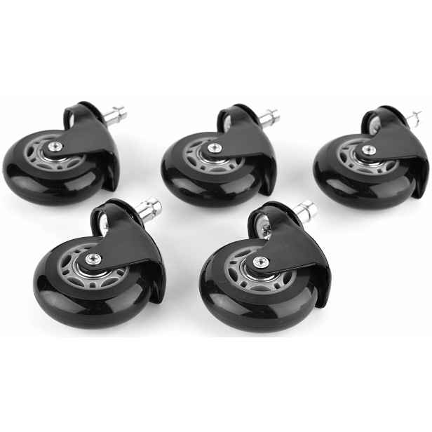 MERCURY Kolečko Premium design černé, pogumované, průměr 65 mm, čep 11 mm