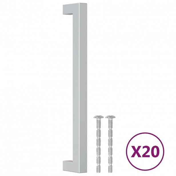 vidaXL Nábytkové úchytky 20 ks stříbrné 192 mm nerezová ocel