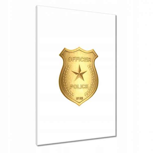Obrazy 60x90 Zlatý odznak policisty