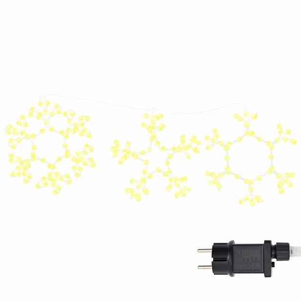 vidaXL Vánoční sněhová vločka 252 LED Teplá bílá 44,5 x 38 cm PVC