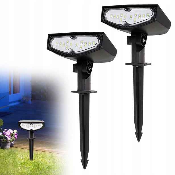 Zahradní Led reflektor Solární zapichovací lampa Hermetická SRO-1 Neutrální