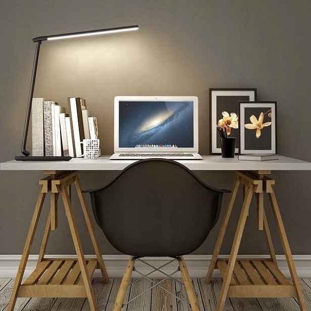 Led Stolní Lampa Školní Dotyková 7x stmívač 5x barva 12W Usb