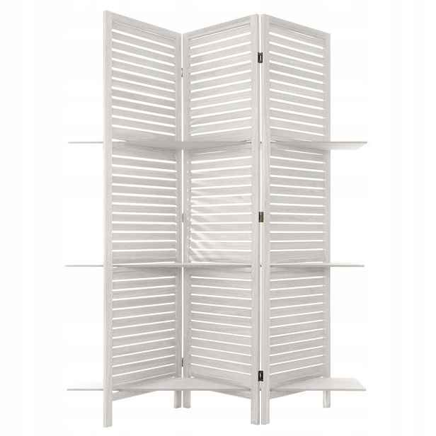 Bílý skládací paraván z Mdf, White Screen, 120x170 cm