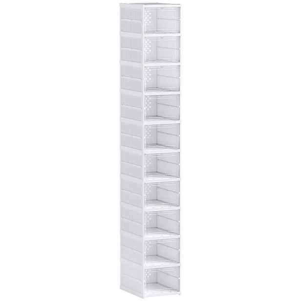 HOMCOM SKLÁDACÍ SKŘÍŇ NA BOTY 35/26/174 cm bílá