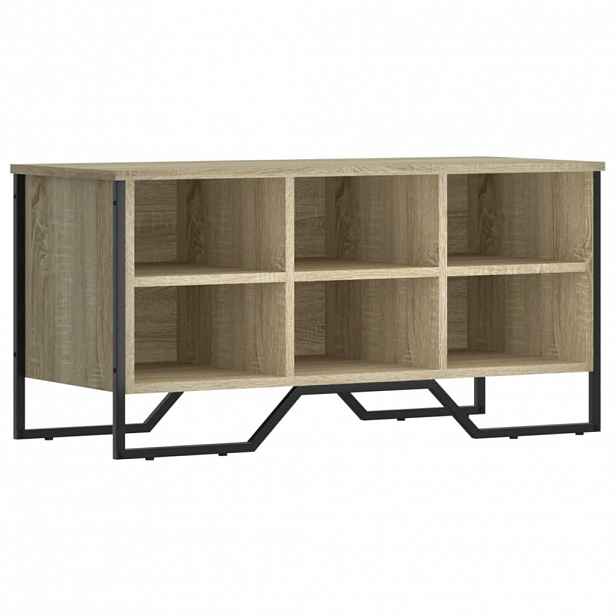 vidaXL Botník dub sonoma 90 x 38 x 45,5 cm kompozitní dřevo