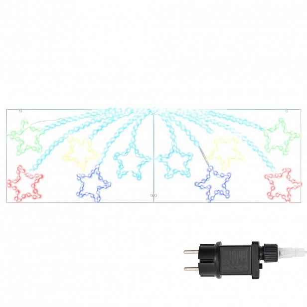 vidaXL Vánoční hvězda 432 LED Vícebarevný 182 x 58 cm PVC