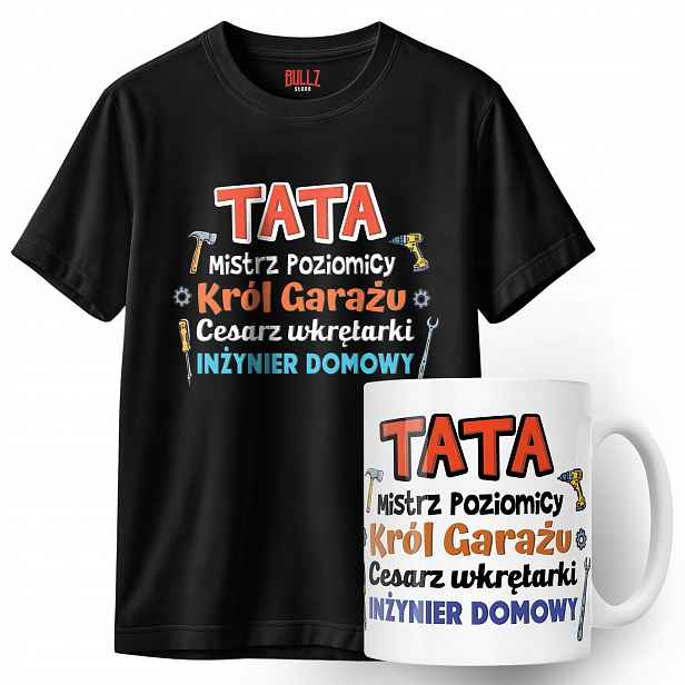 Sada Hrnek tričko Den otců pro tatínka Táta Majster Dárek