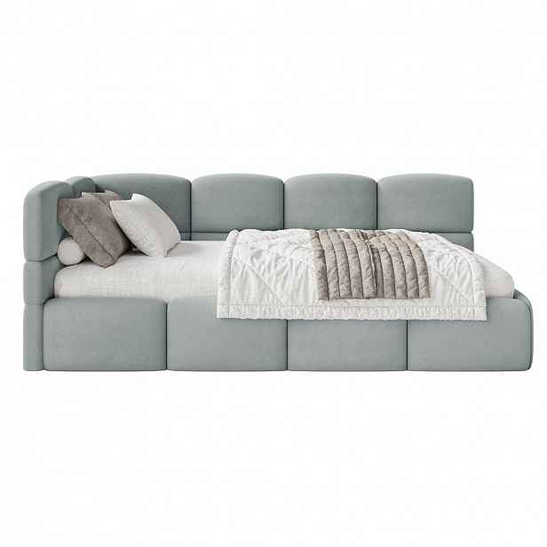 Selsey POSTEL PRO MLÁDEŽ Cloudy šedá 120 cm, velur Easy-Clean