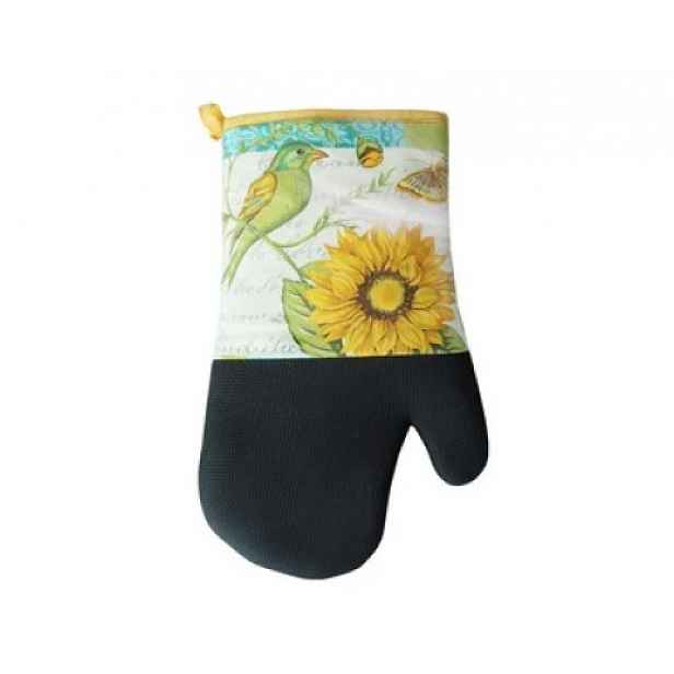 Kuchyňská rukavice 31 cm, neoprén, slunečnice