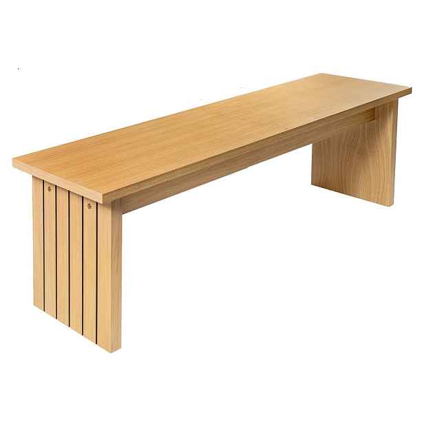 Lavice v přírodní barvě Stripe – Woodman