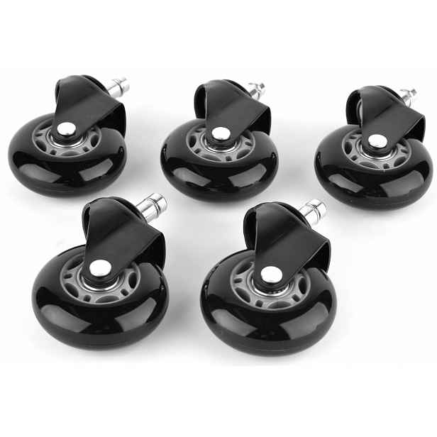MERCURY Kolečko Premium medium černé, pogumované, průměr 65 mm, čep 11 mm