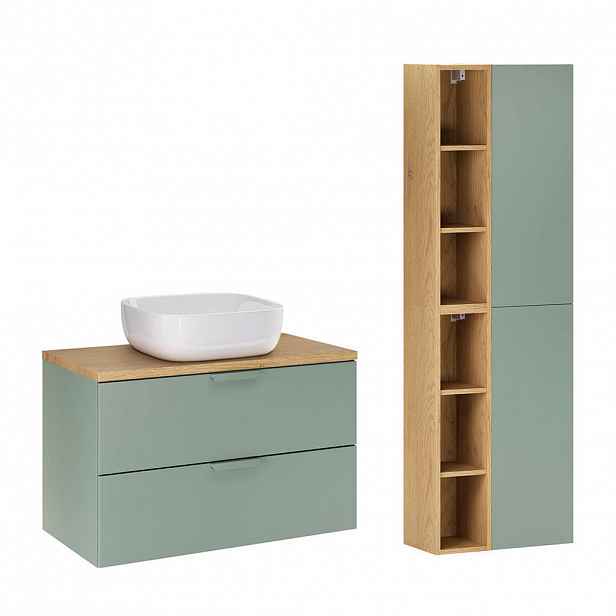 Petits-meubles KOUPELNOVÝ NÁBYTEK 80.6cm Oria 2er-Set Zelená