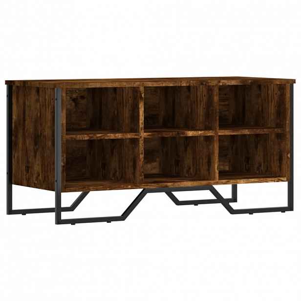 vidaXL Botník kouřový dub 90 x 38 x 45,5 cm kompozitní dřevo