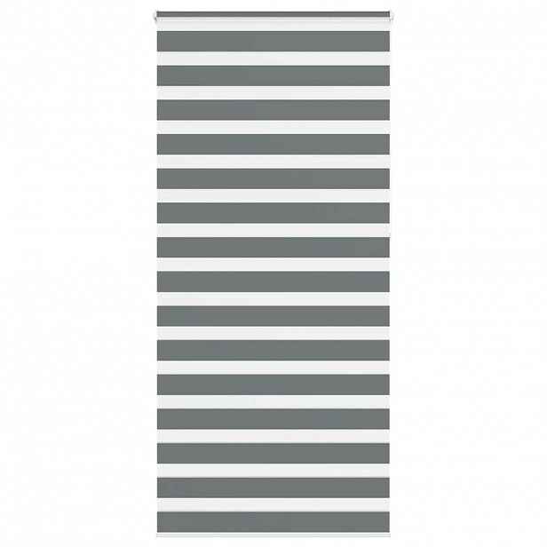 vidaXL Zebra roleta tmavě šedá 95x230 cm šířka látky 90,9 cm polyester