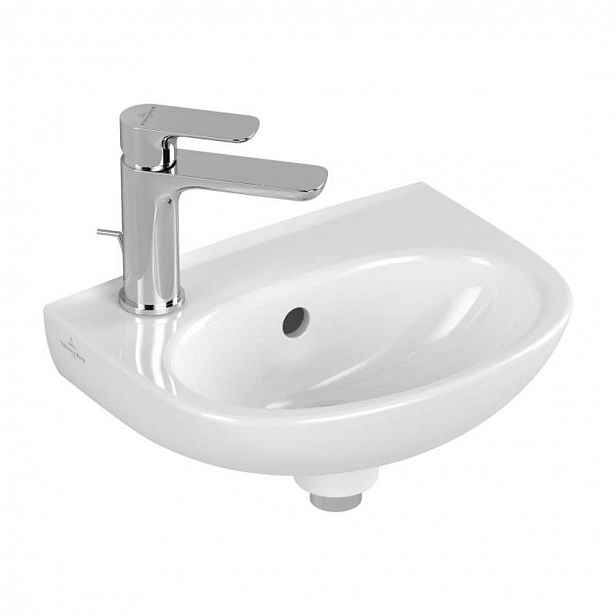 Villeroy & Boch O.novo - Umývátko 36x28 cm, s přepadem, otvor pro baterii, CeramicPlus, alpská bílá 43403LR1