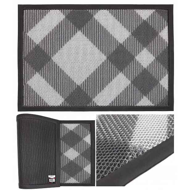 Protiskluzová Stěračka S Okrajem Síťka 3D Módní Šedá 60x90 cm