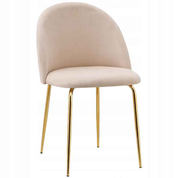 Velurové křeslo Fargo Gold Velvet béžové